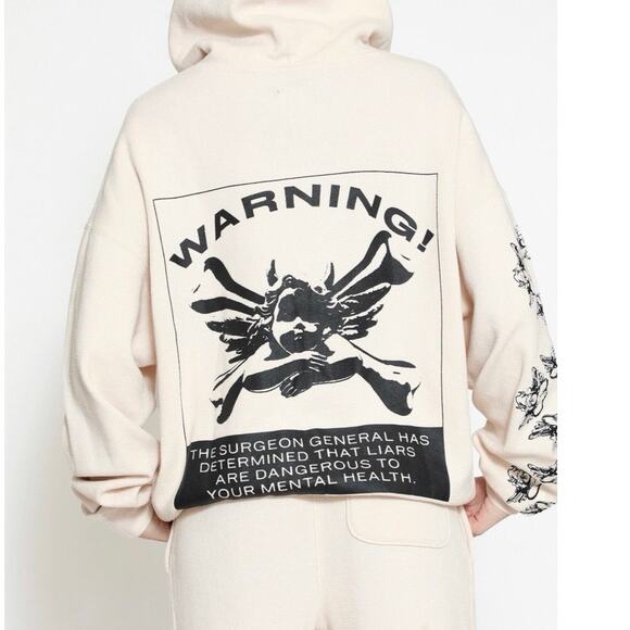 Boys Lie Tan Up in Smoke Racer Terry Cloth Logo Graphic Hoodie XS/S - Picture 1 of 7